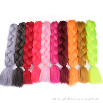 Wholesale Private Label Cheap Jumbo Braid Synthetic Hair 24 Inch Ombre Braiding Hair For Black Women
